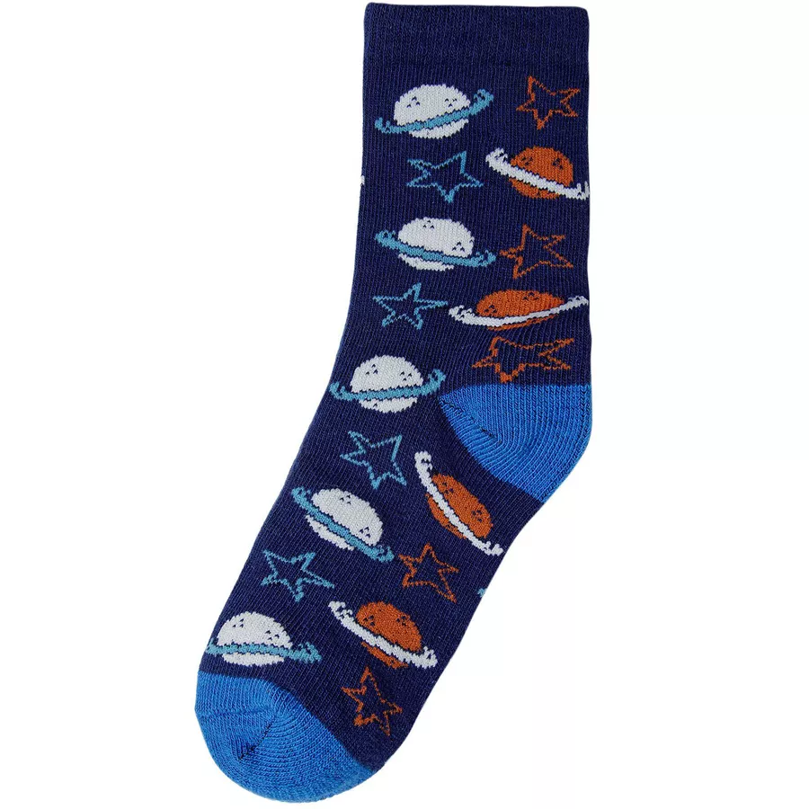 MINOTI 7er-Pack Socken BlauOrangeGrau