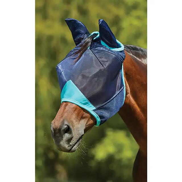 Vliegenmasker WeatherBeeta Deluxe Fine With Ears Donkerblauw-turquoise