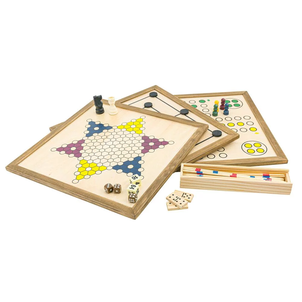 COFFRET JEUX EN BOIS 10 EN 1