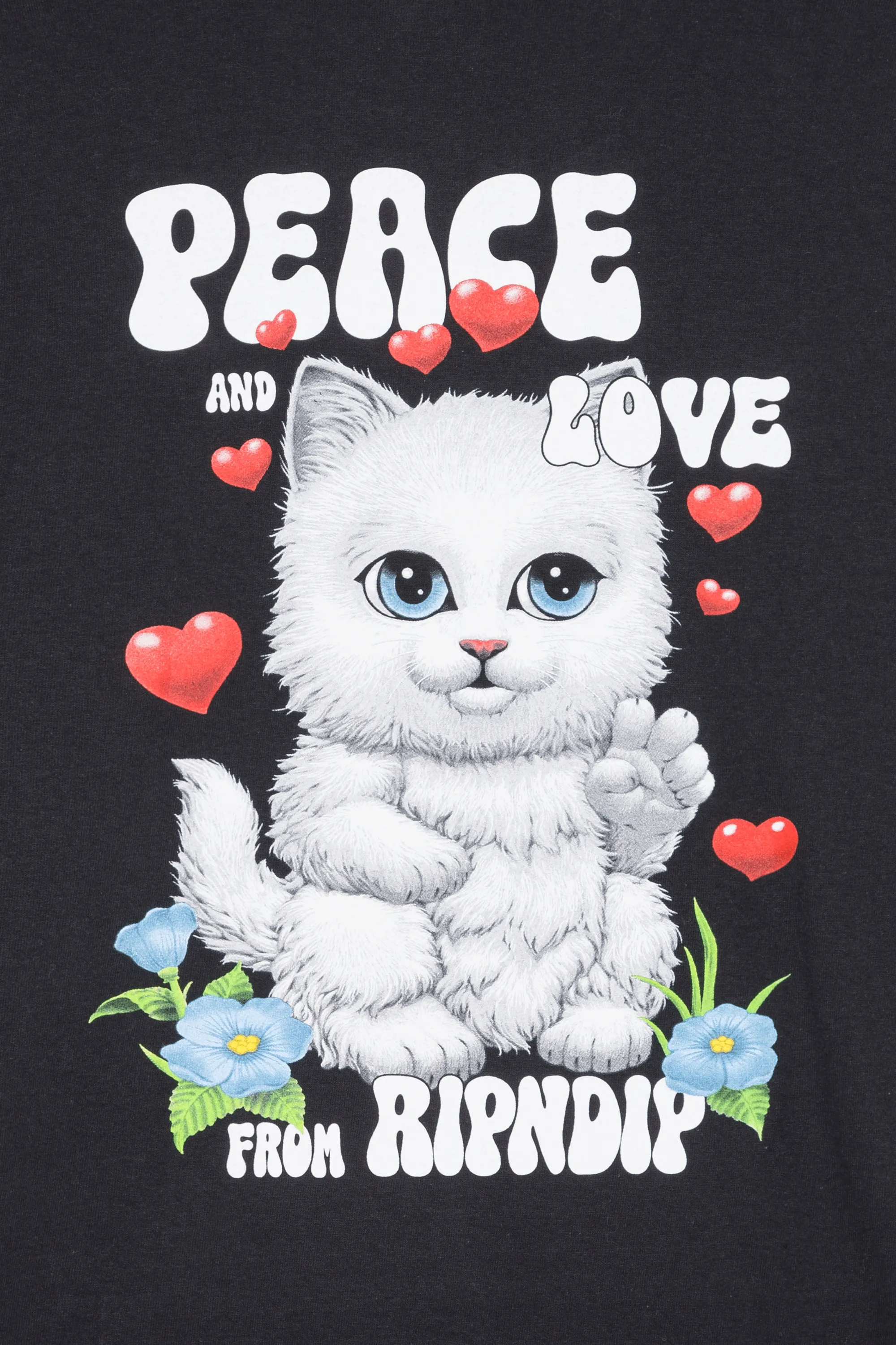 RIPNDIP T-shirt Peace Love Ripndip Long Sleeve Noir