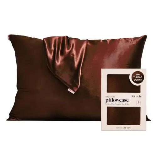 Satin Pillowcase Chocolate