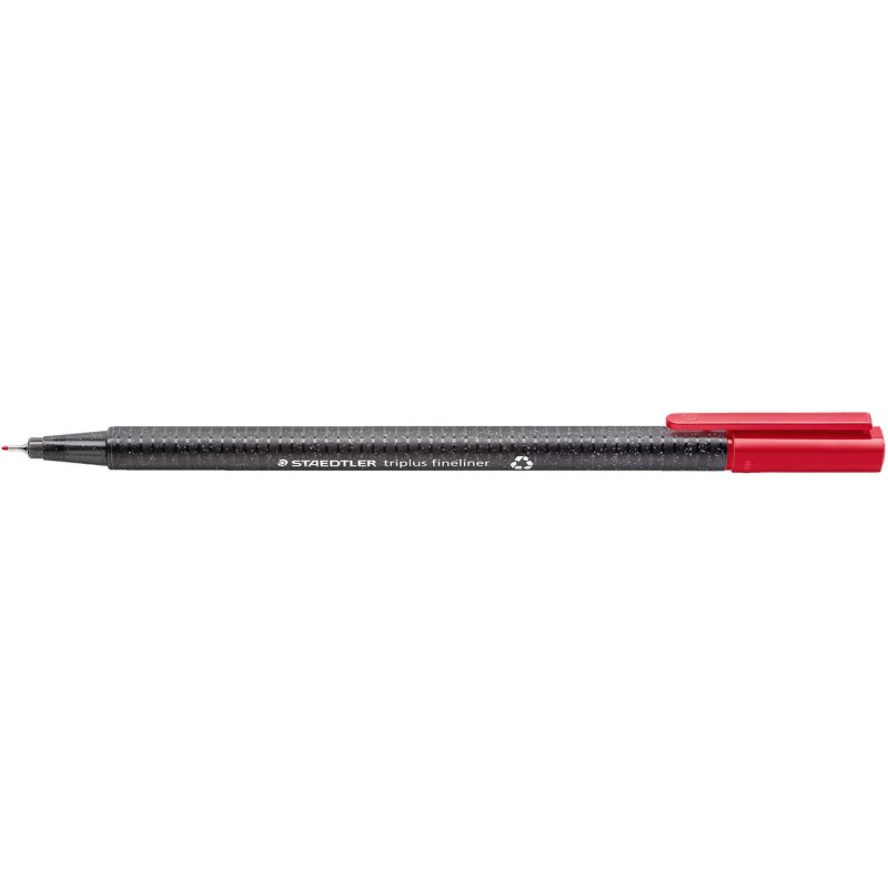 Feutre staedtler triplus fineliner 334 r pointe extra  fine 0,3mm ergonomique        coloris assortis etui 4 unites