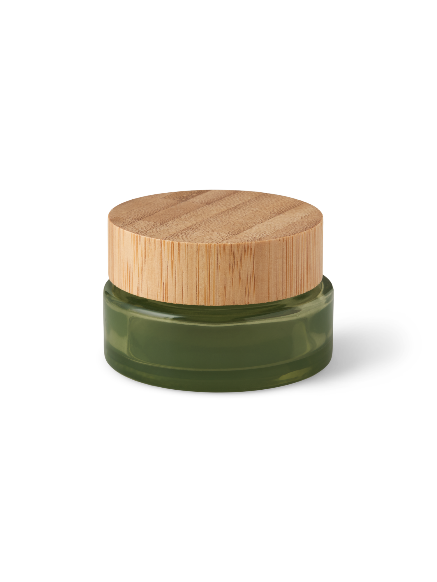 Beholder med låg | Glas/bambus/polypropylen. 30 ml. | Green