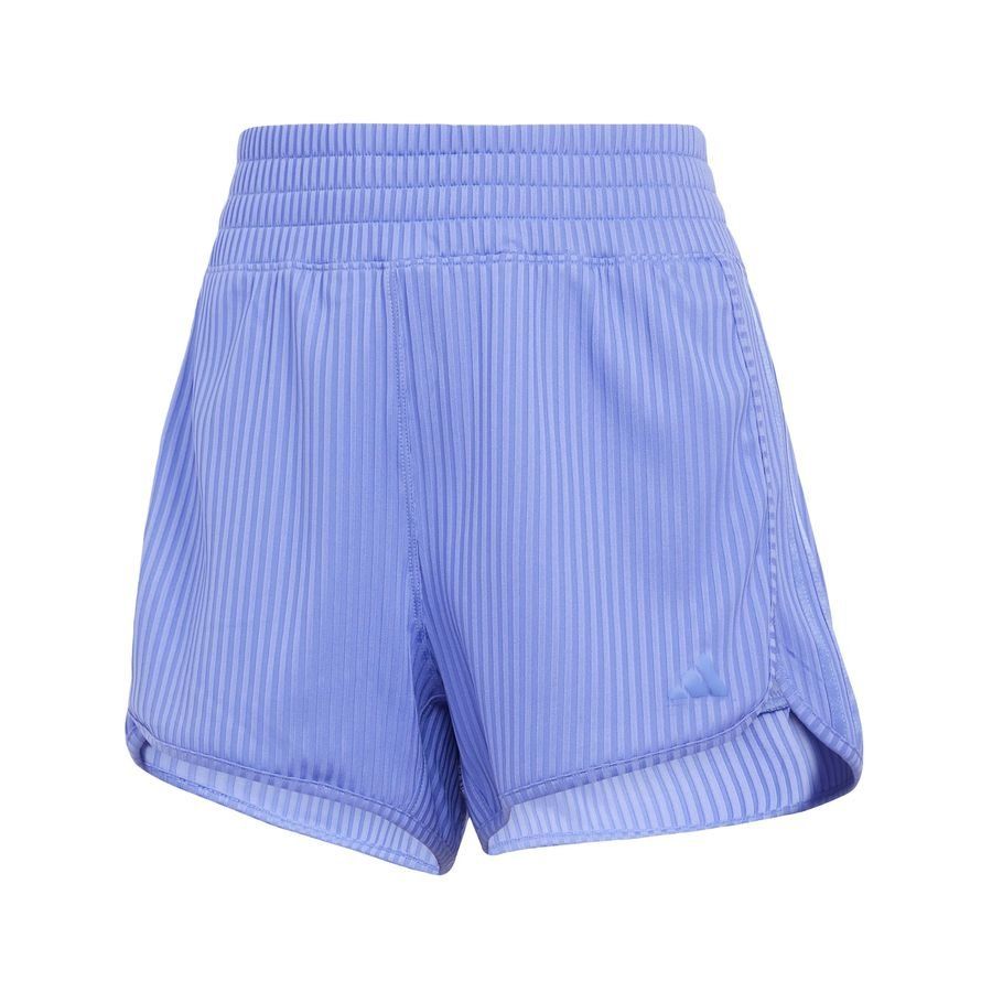 Adidas Short taille haute bords-côtes 3 bandes ton sur ton Pacer All Gym Seasonal