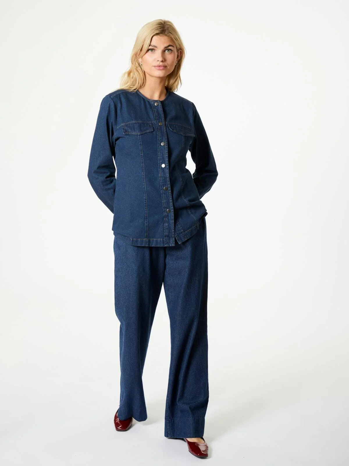 Neo Noir Annie Denim Blouse