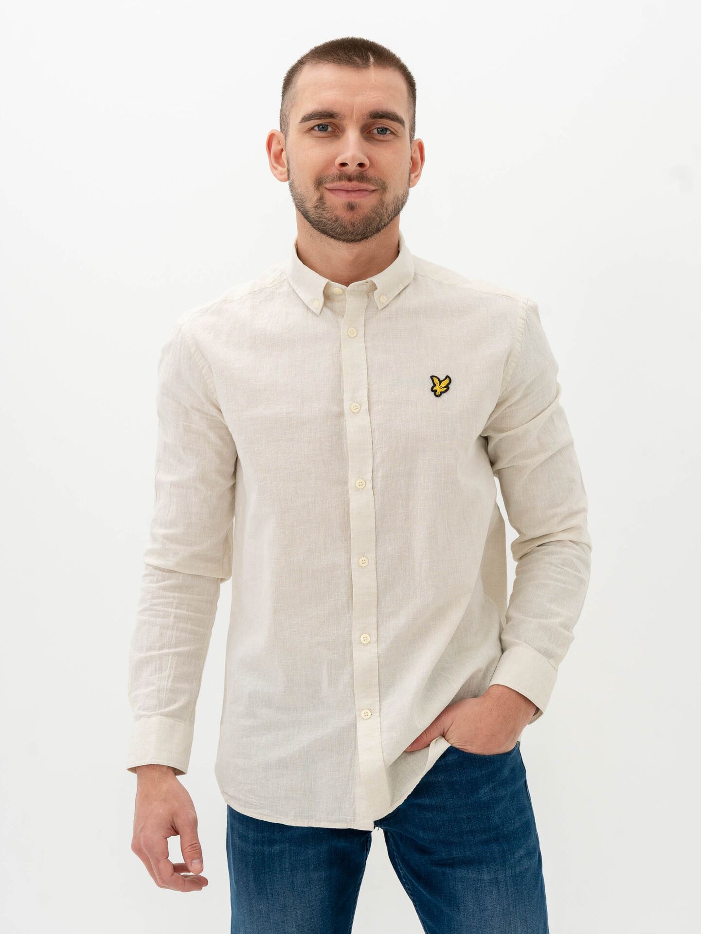 Linen Blend Oxford Shirt