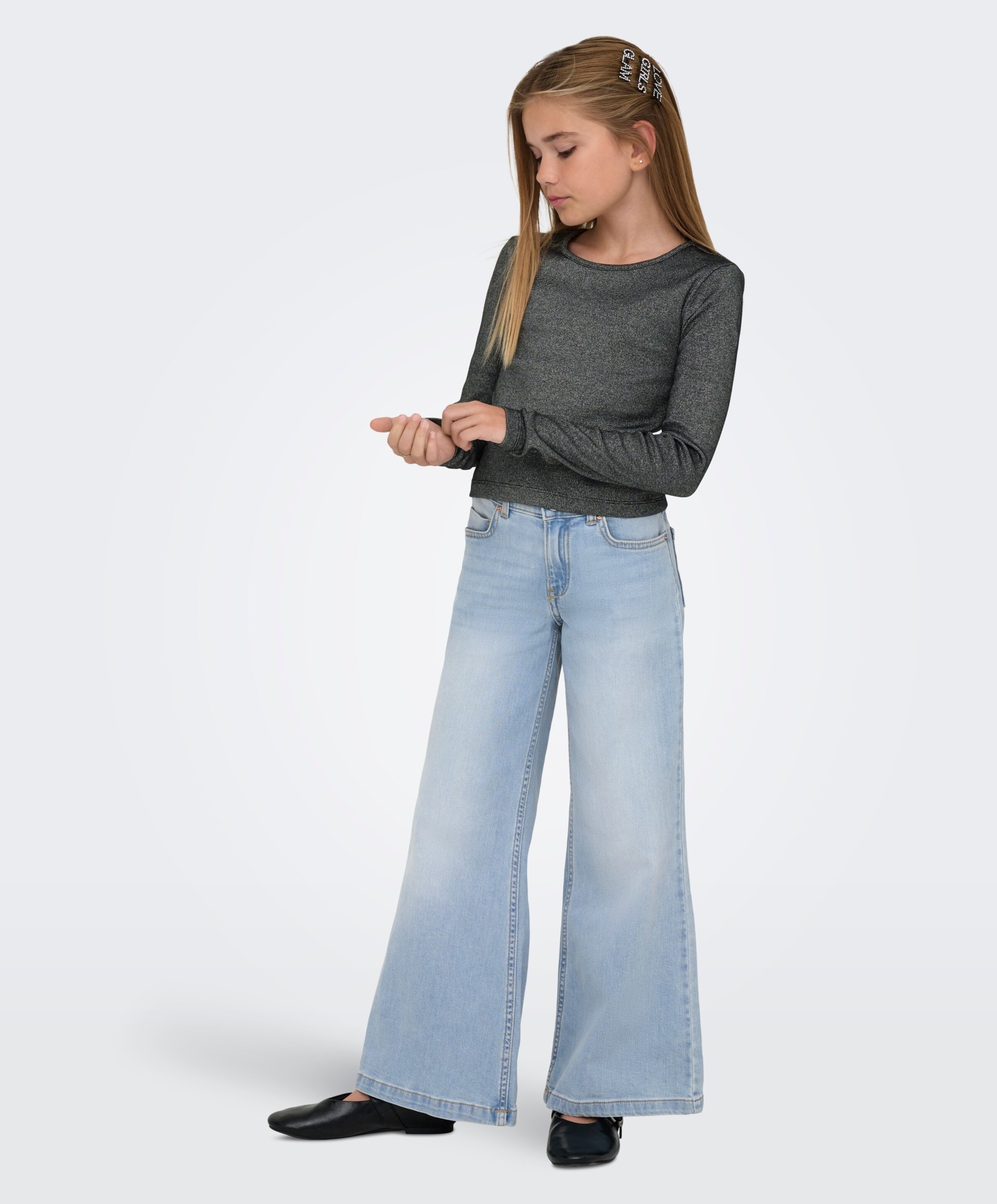 Only KOGCALIFORNIA MW WIDE FLARED AKM217 meisjes jeans blauw