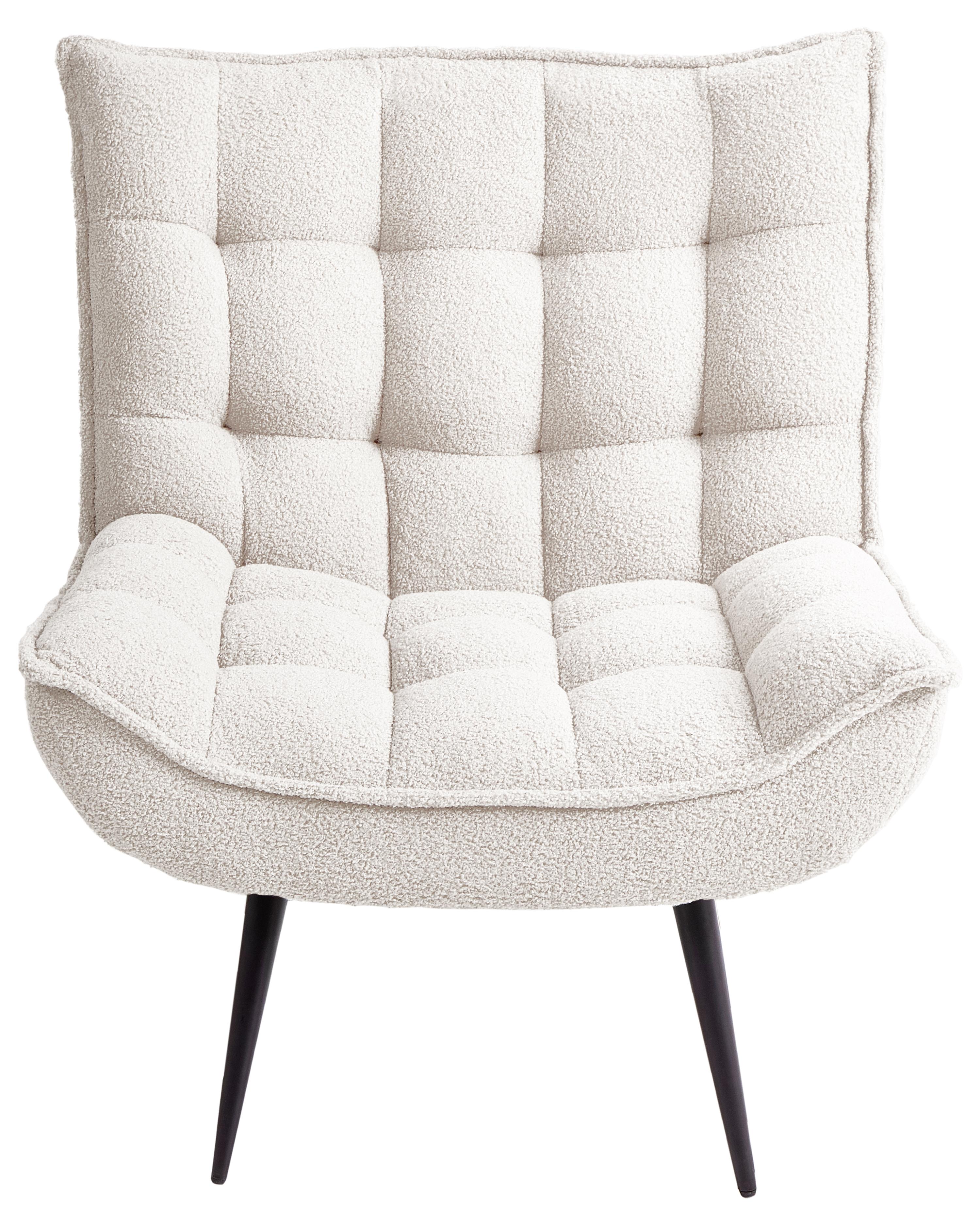 Fauteuil ALVESTA Bouclé Wit