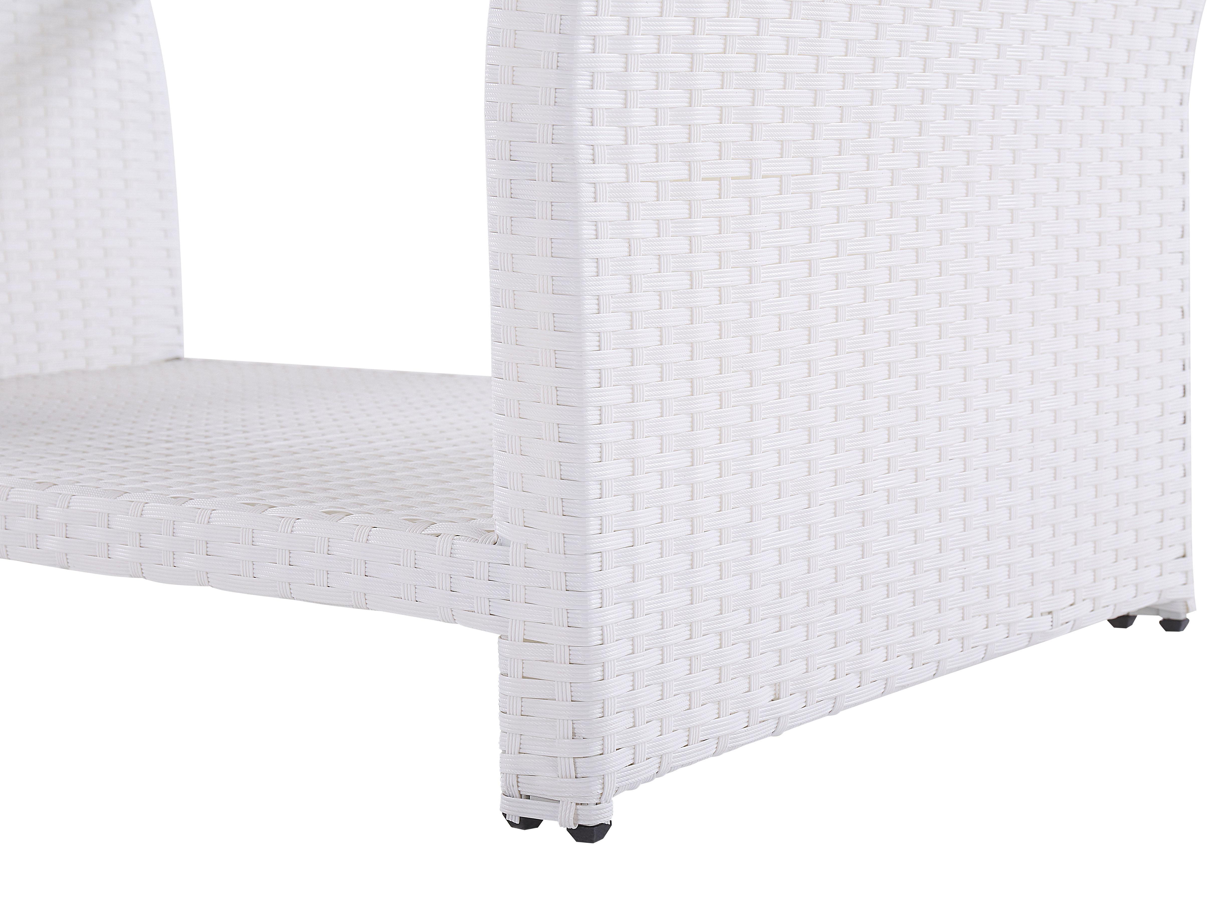 Loungeset met tafel 4-zits MARINO PE rotan Wit