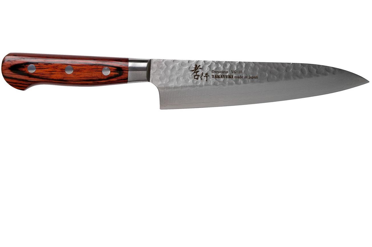 Sakai Takayuki 33-Layer Damascus koksmes 18 cm, mahoniehout