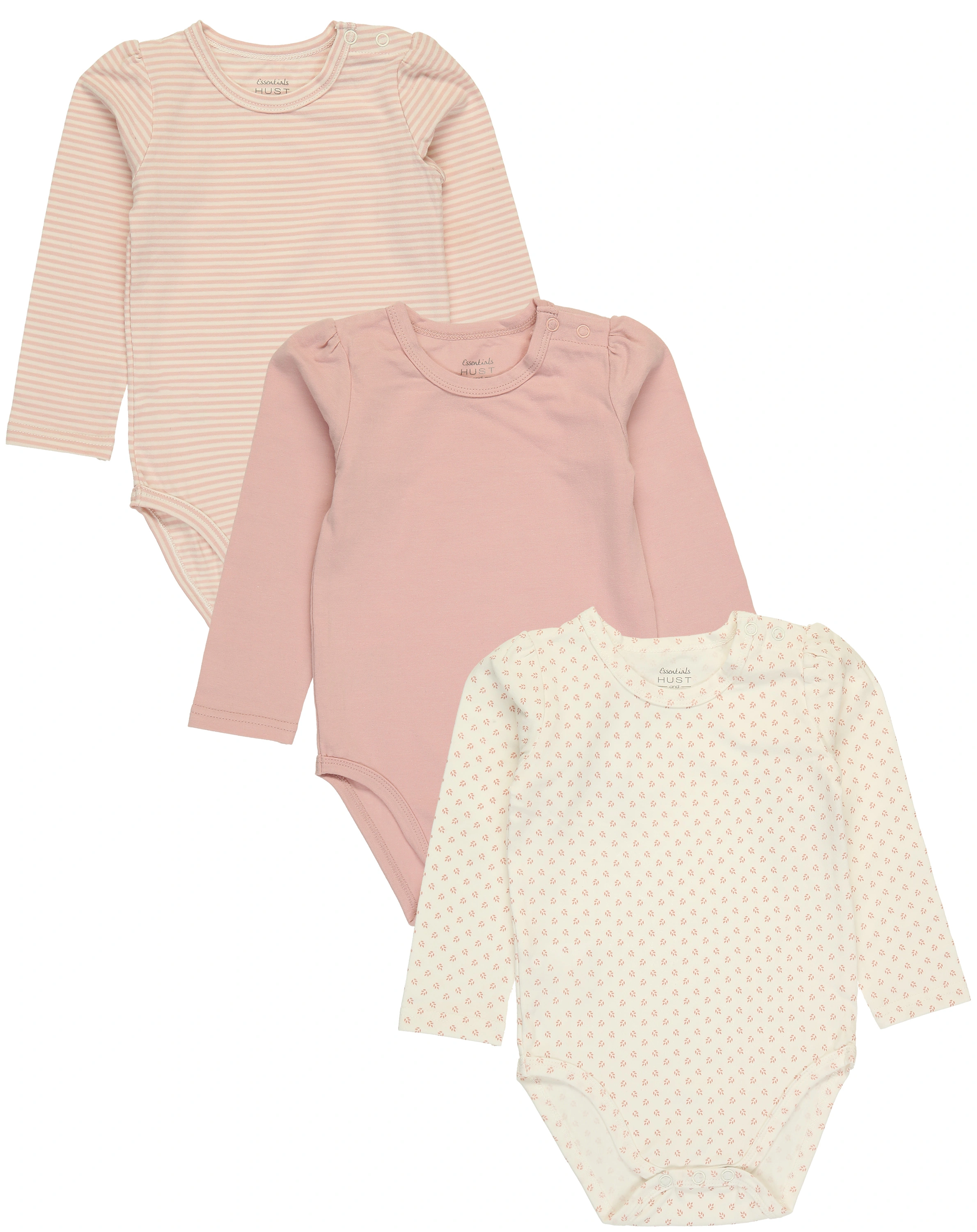 Langarm-Body BLUE ESS 3er Pack dusty rose