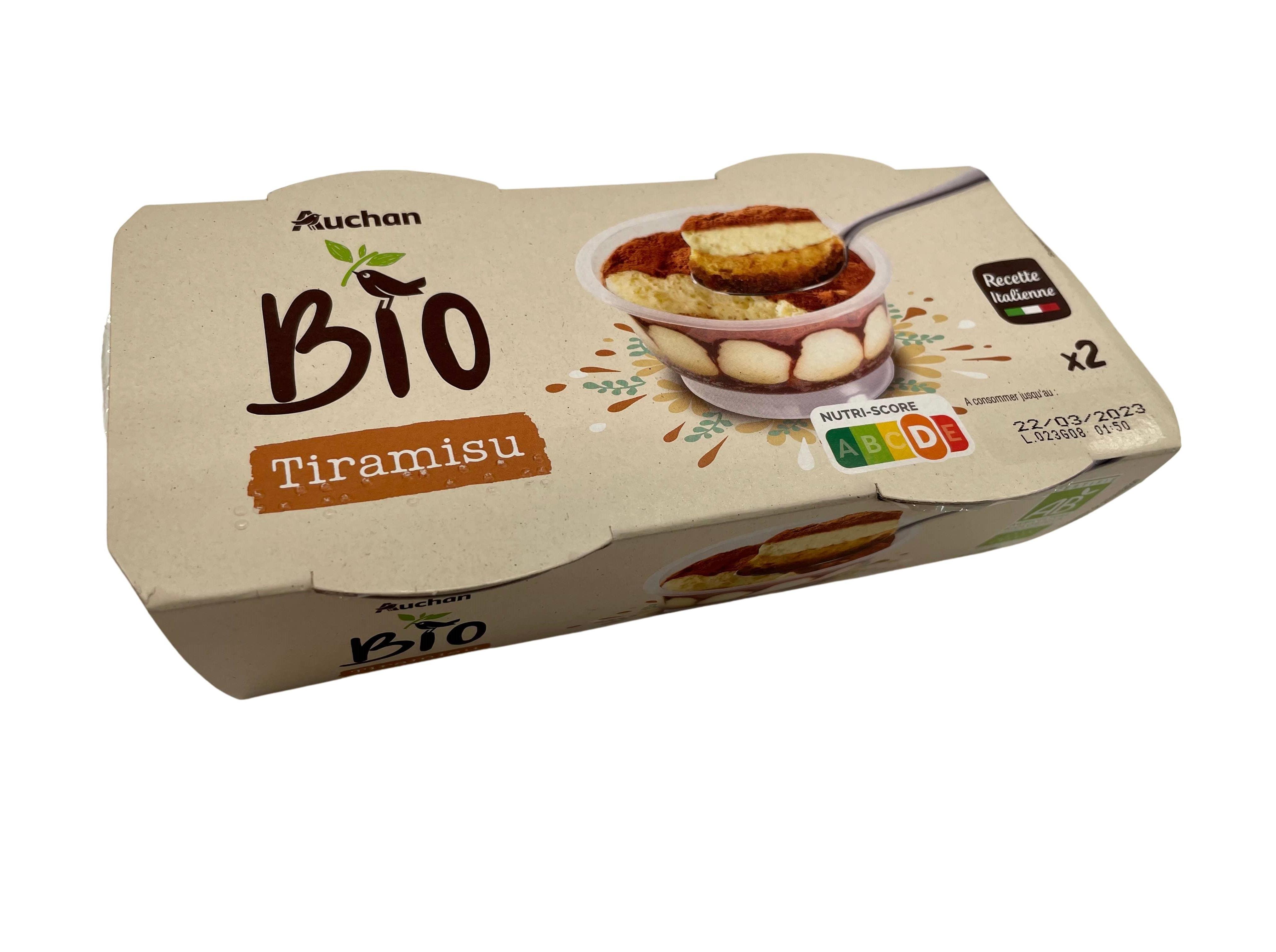TIRAMISU AUCHAN BIO 2X80G