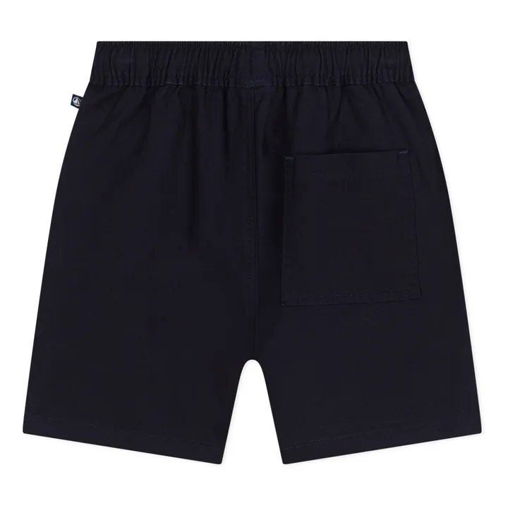 Petit Bateau Short Merlin Coton Lin | Bleu marine
