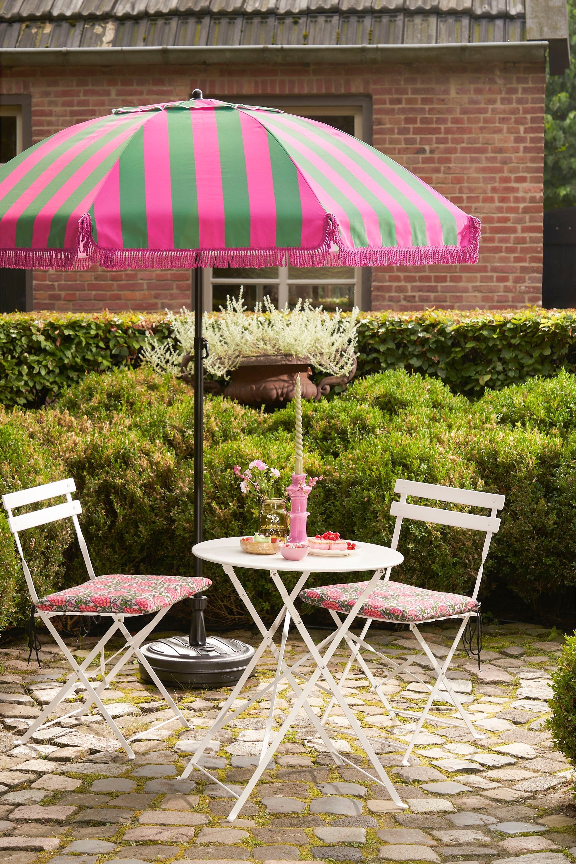 In the Mood Osborn parasol groen - h238xd220cm
