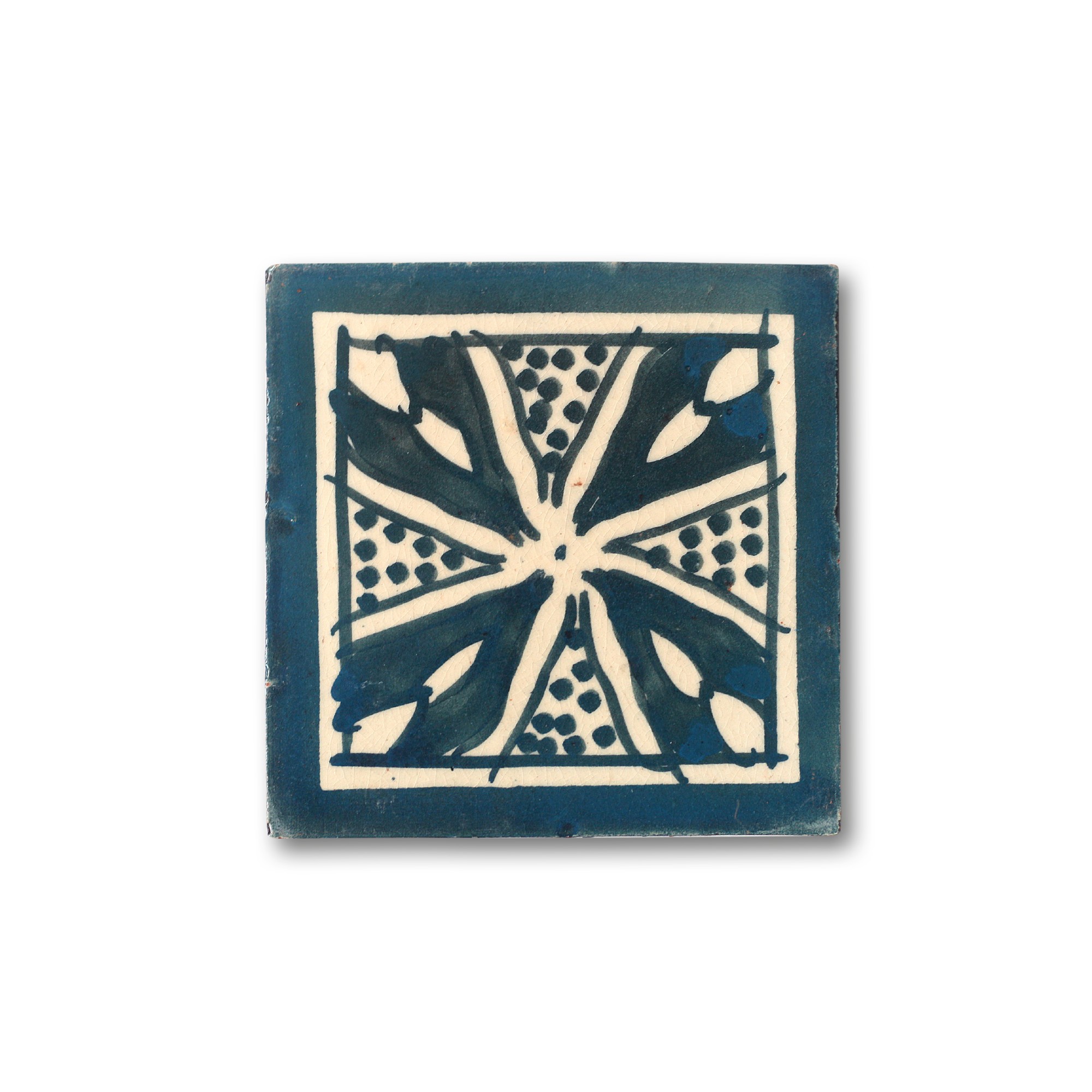 Kachel 'Trefle', T 10 cm, B 10 cm, H 1 cm von fischer's lagerhaus