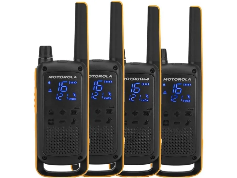 Motorola Talkabout T82 Extreme - Quad Pack - transportabel - tovejs radio - PMR - 446 MHz - 16 kanaler - sort, gul (pakke med 4)