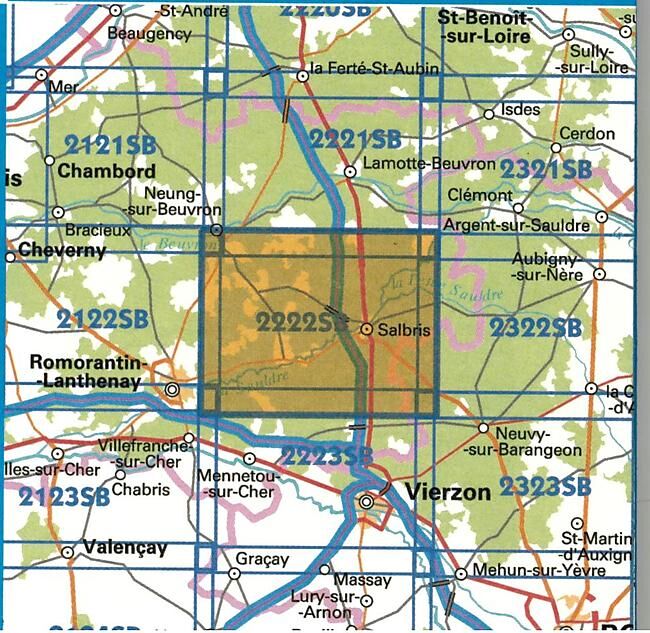 IGN - 1222 SB BLAIN NORT SUR ERDRE 1 25 000