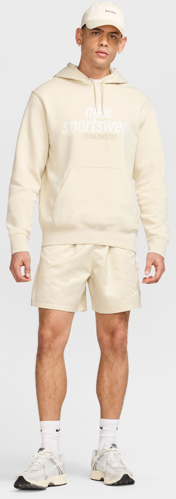 Club Fleece Hoody Herre 234/LT Khaki/LT Khaki/Sail