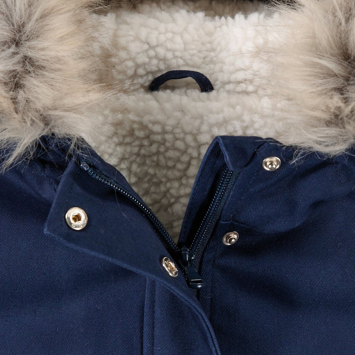 COLEÇÕES LA REDOUTE<br>Casaco quente com capuz, forrado com sherpa