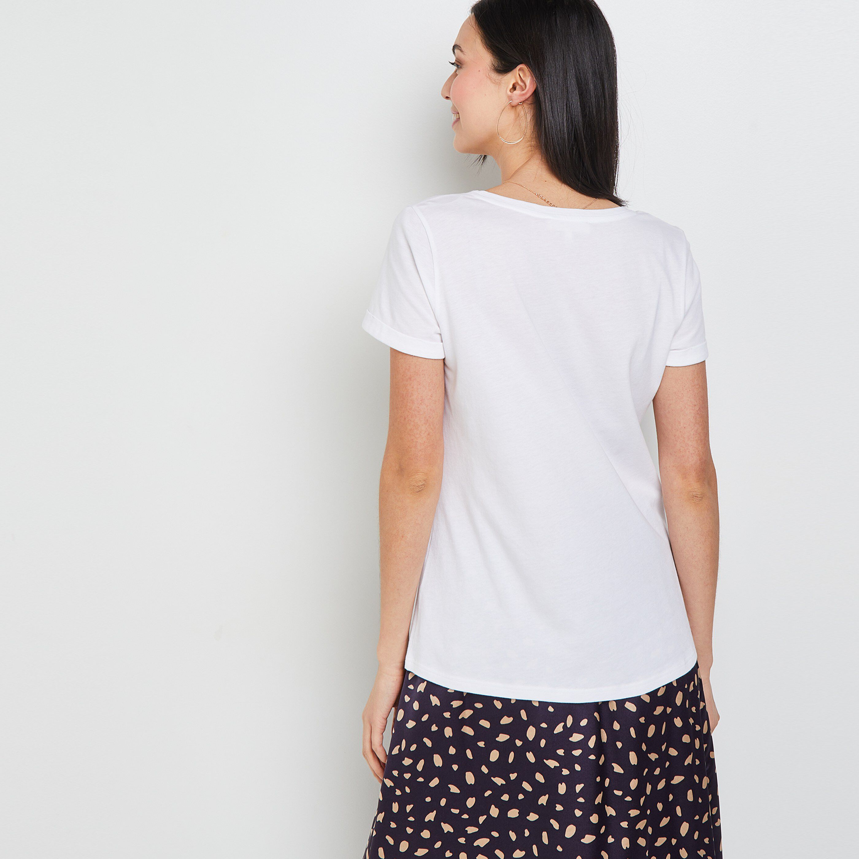 T-shirt à message femme - BLANC CASSE