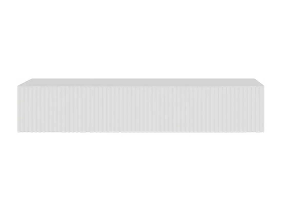 Table console avec tiroir - 90 cm - suspendu - blanc - VELDIO