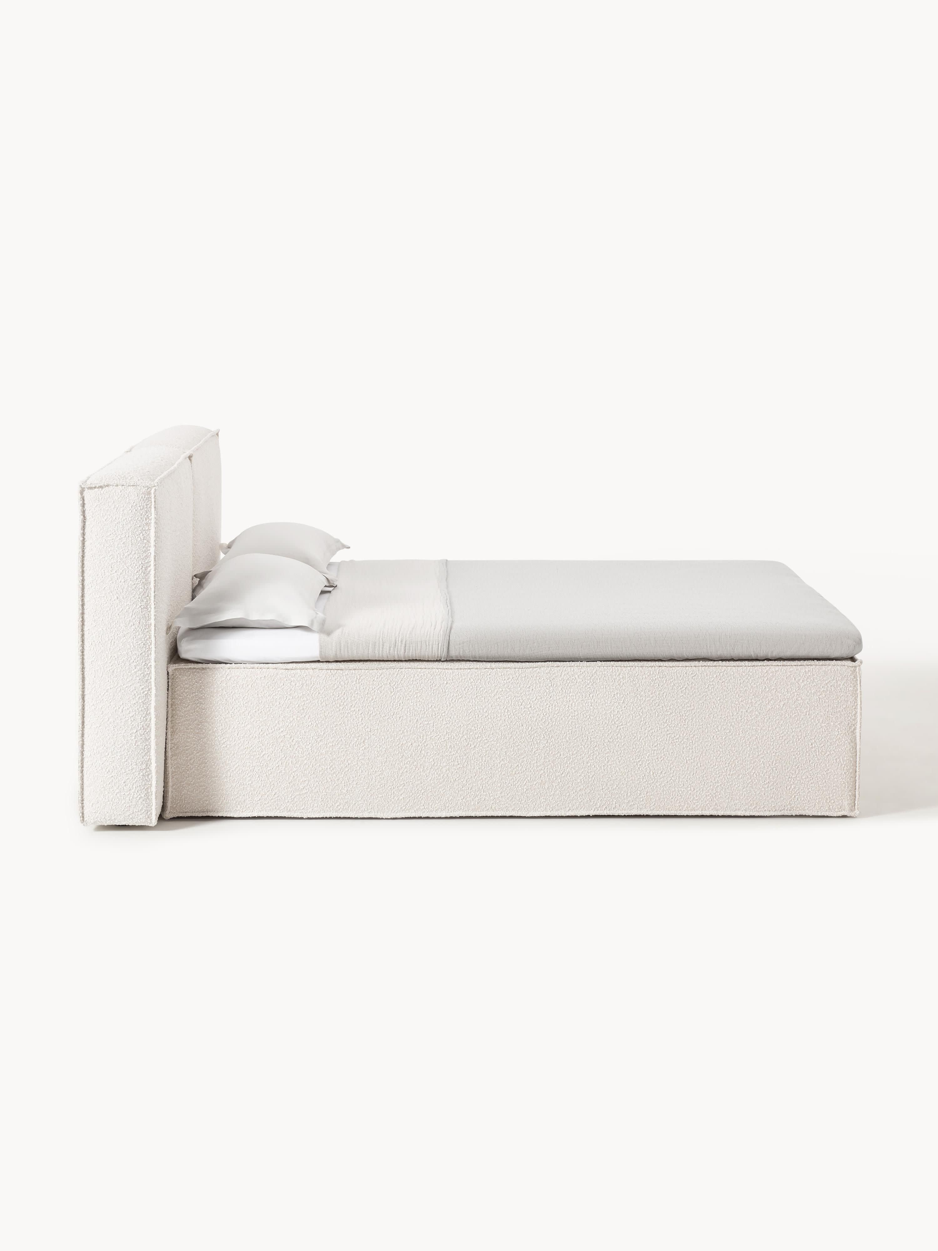 Bouclé boxspring bed Lennon