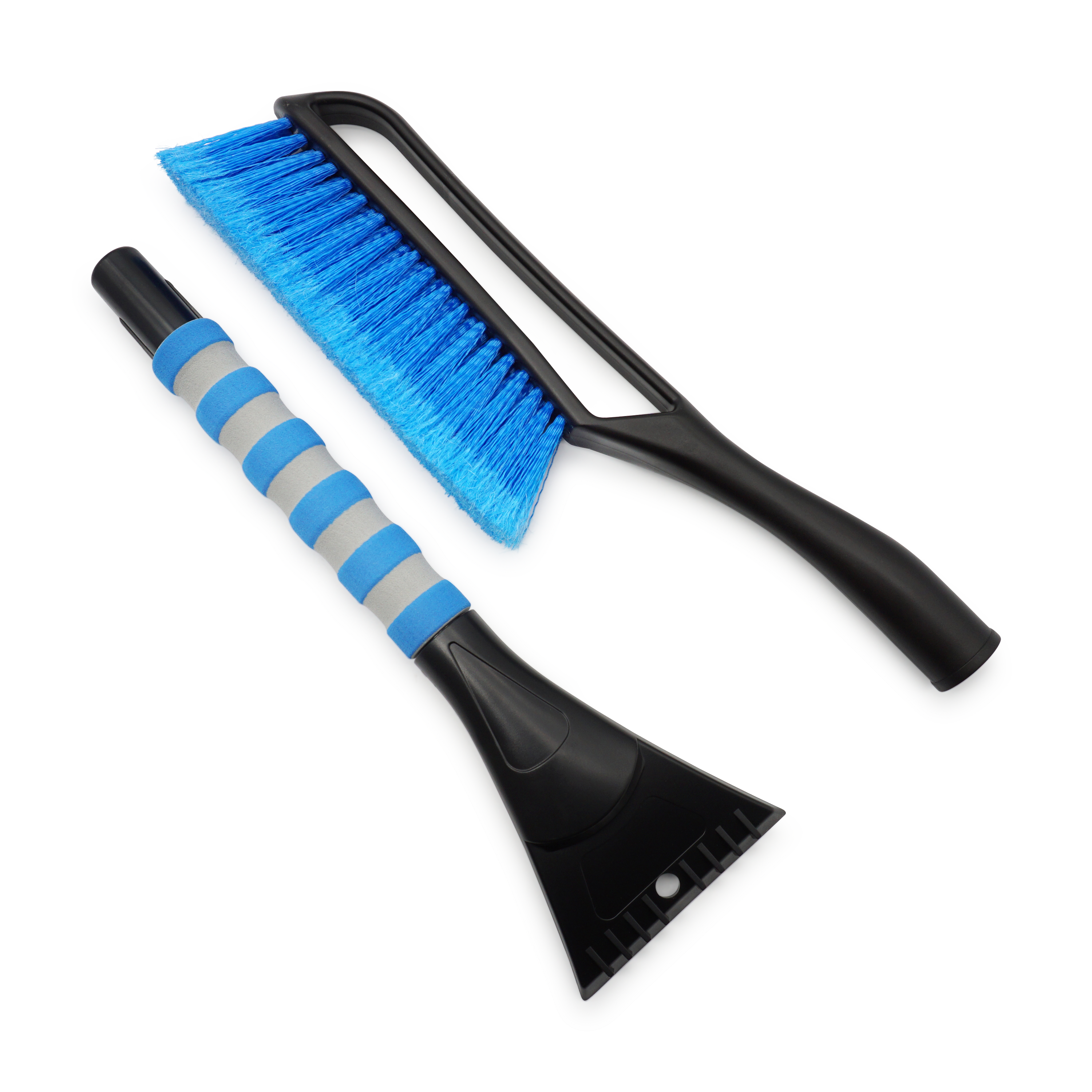 (67cm) 2in1 Scheiben Eiskratzer Auto Dach Besen Schneeräumer - Schwarz / Blau