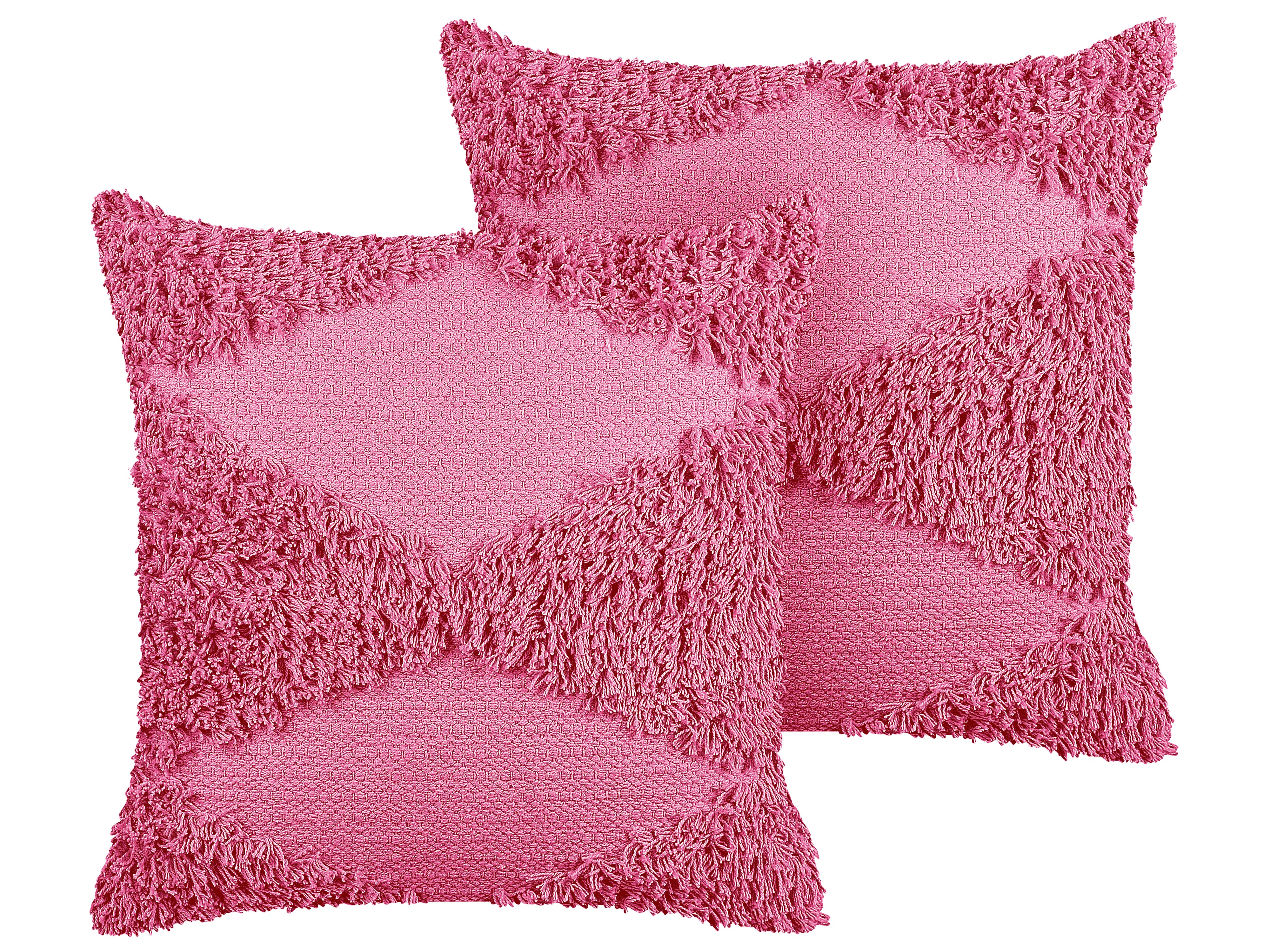 Set van 2 sierkussens RHOEO Katoen 45 x 45 cm Roze