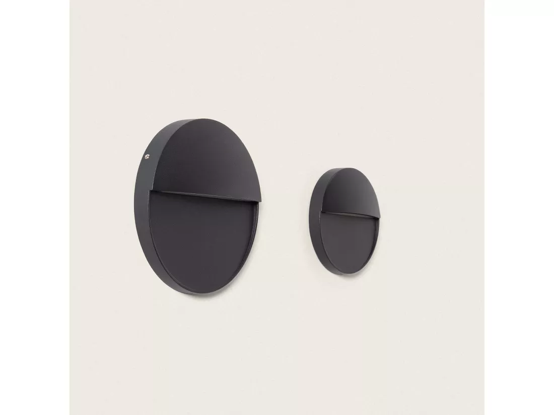 Applique Murale Extérieure LED 3W CCT Seleccionable en Saillie Ronde Jade Gris foncé