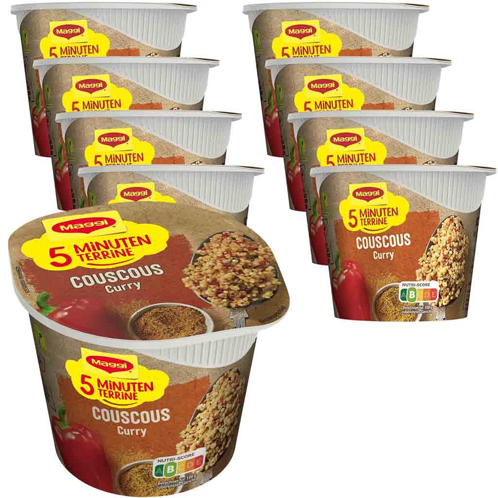 8x Maggi 5 Minuten Terrine Couscous Curry á 70g=560g MHD:27.10.25