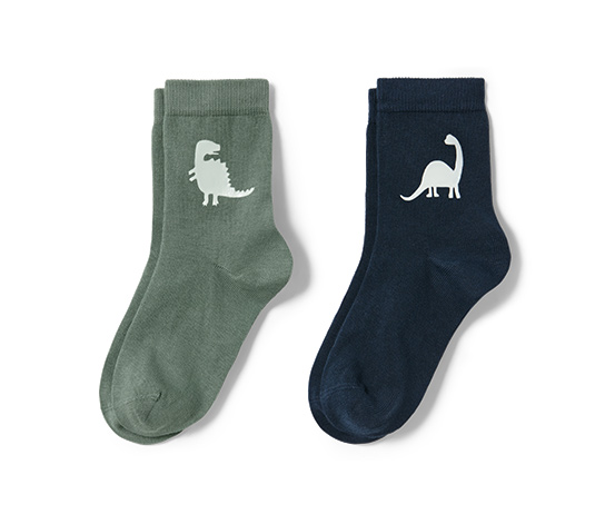 2 Paar Socken, Glow in the Dark