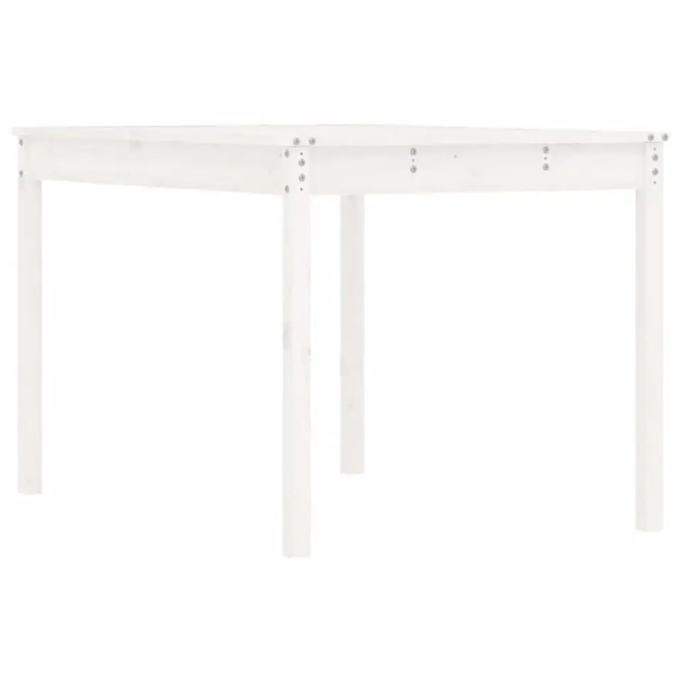 vidaXL - Tuintafel - Wit - Grenenhout - 121 x 82.5 x 76 cm
