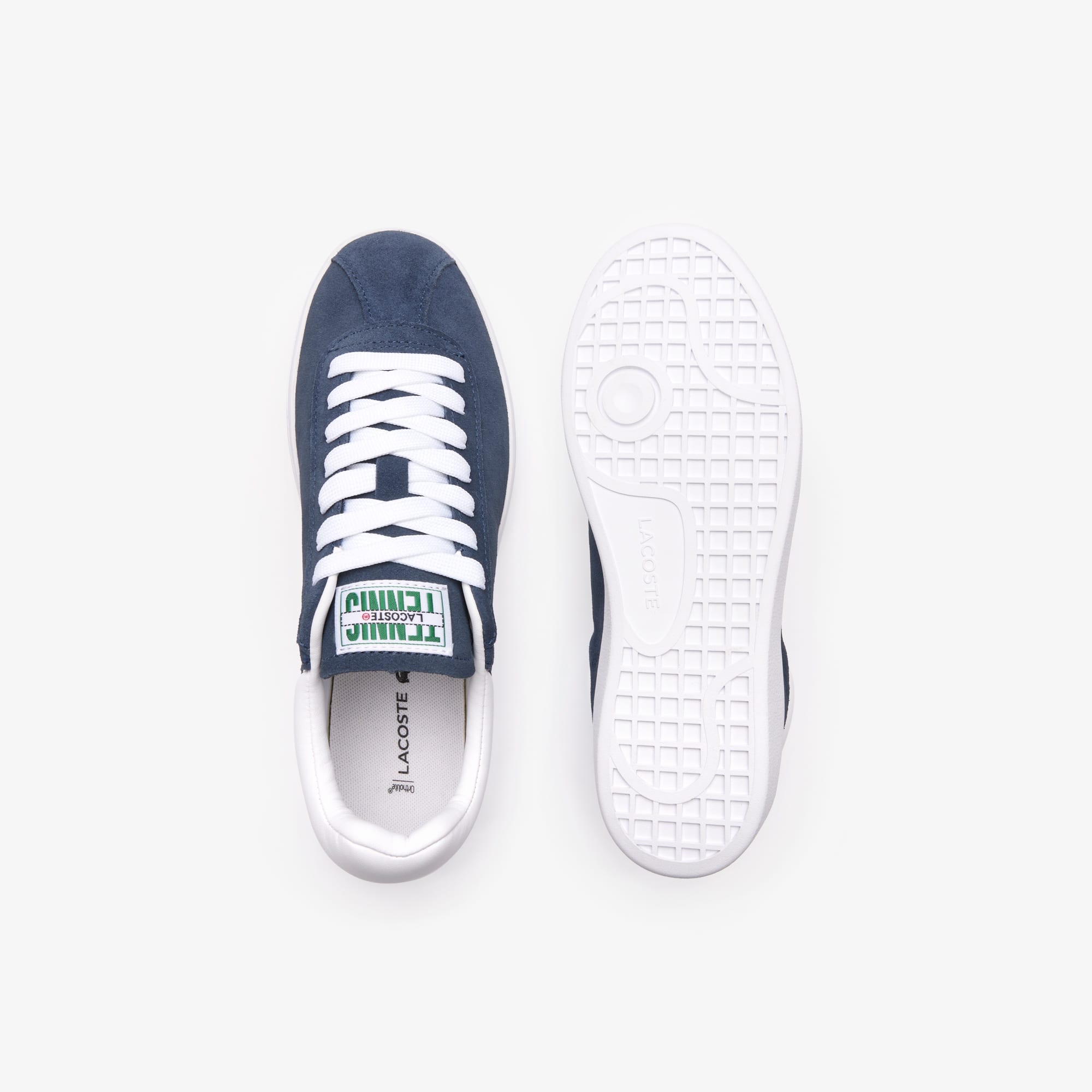 Sneakers Baseshot femme en cuir velours Sneakers - Bleu - Lacoste - Femme