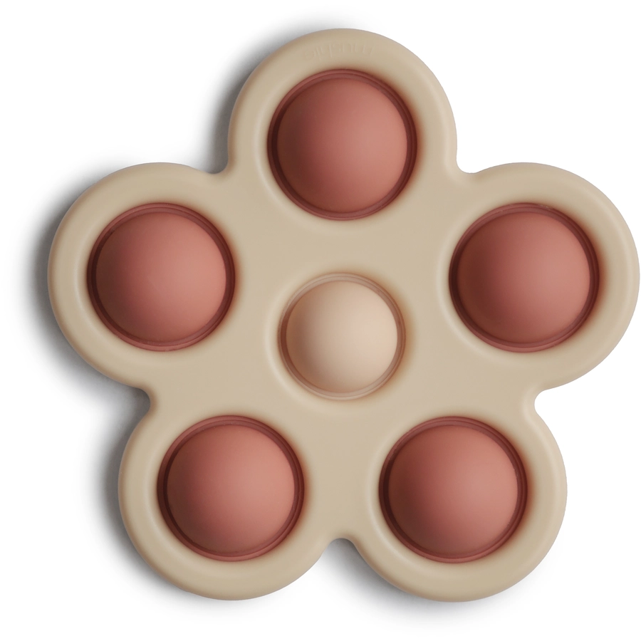 mushie Drückspielzeug Flower RoseBlushShifting Sand