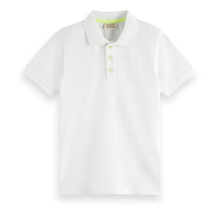 Scotch & Soda Polo Logo Brodé | Blanc