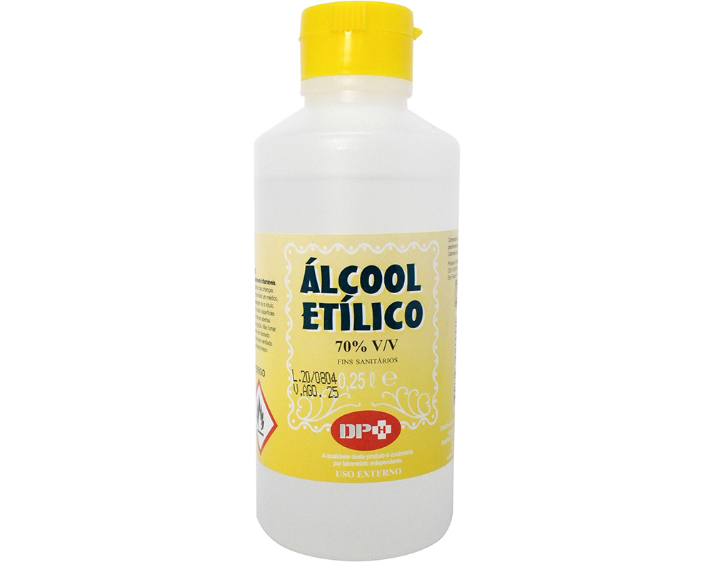 ÁLCOOL DPH SANITÁRIO 70% V/V 250ML