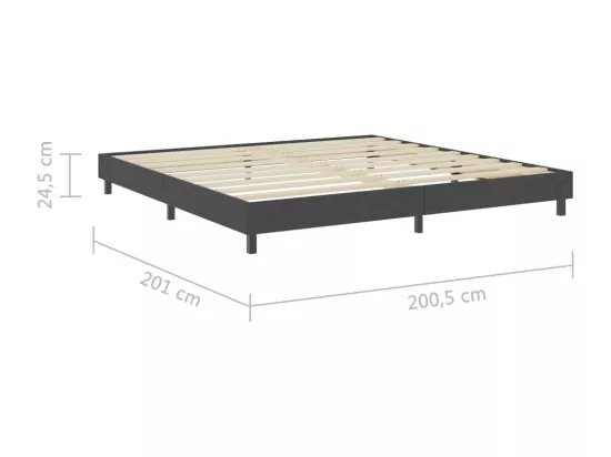 Sommier tapissier Gris Tissu 200 x 200 cm