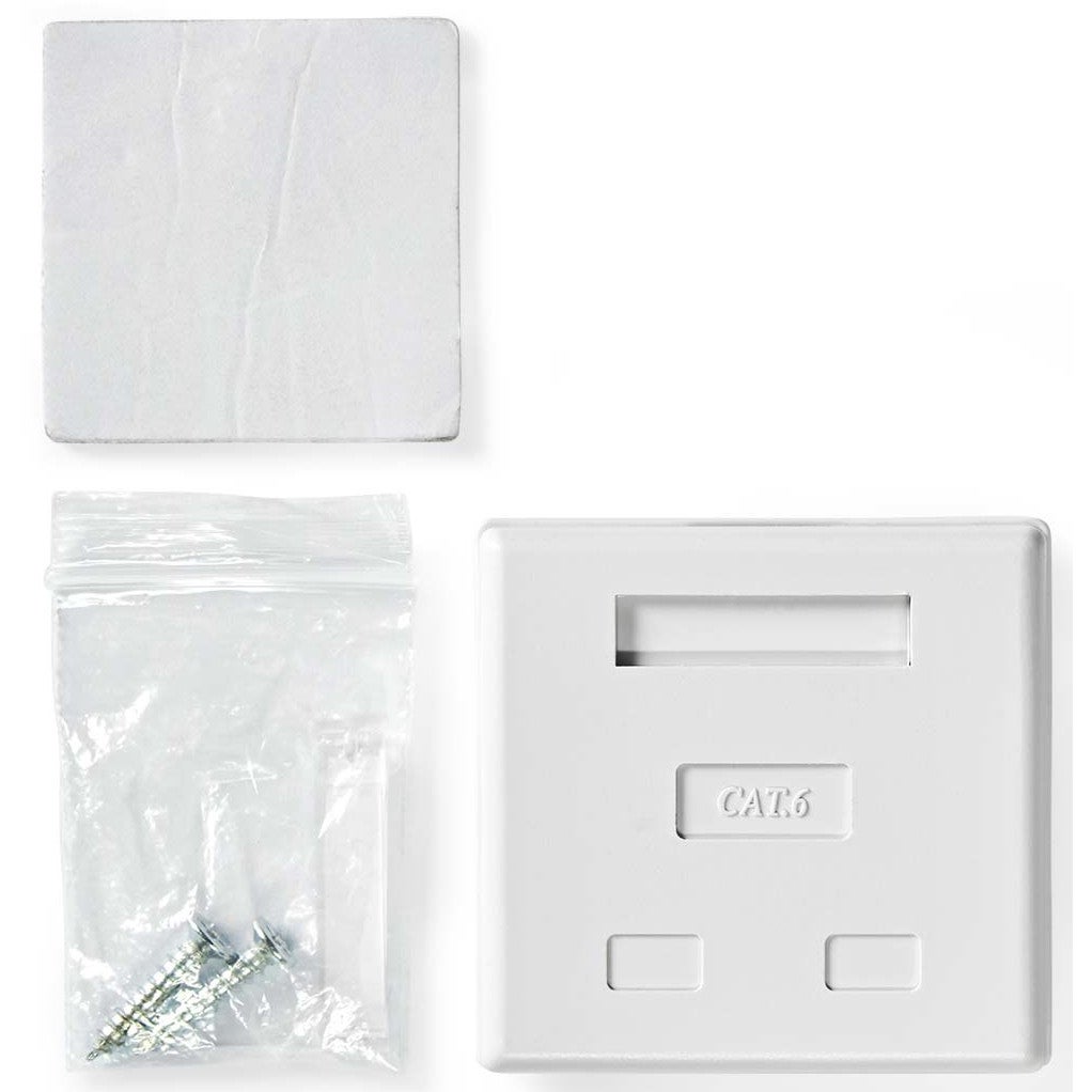 Nedis CCGP89110WT wanddoos opbouw - 2 Port - U/UTP CAT6 wit