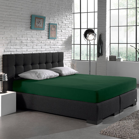 HC Dubbel Jersey Hoeslaken - Botanical Groen