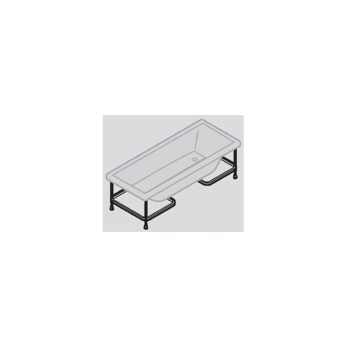 Baignoire acrylique NOVELLINI CALOS 2.0 170x80 cm avec pieds