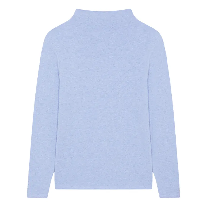 SMALLABLE BASICS Col Roulé Femme Manches Longues en Modal | Bleu ciel