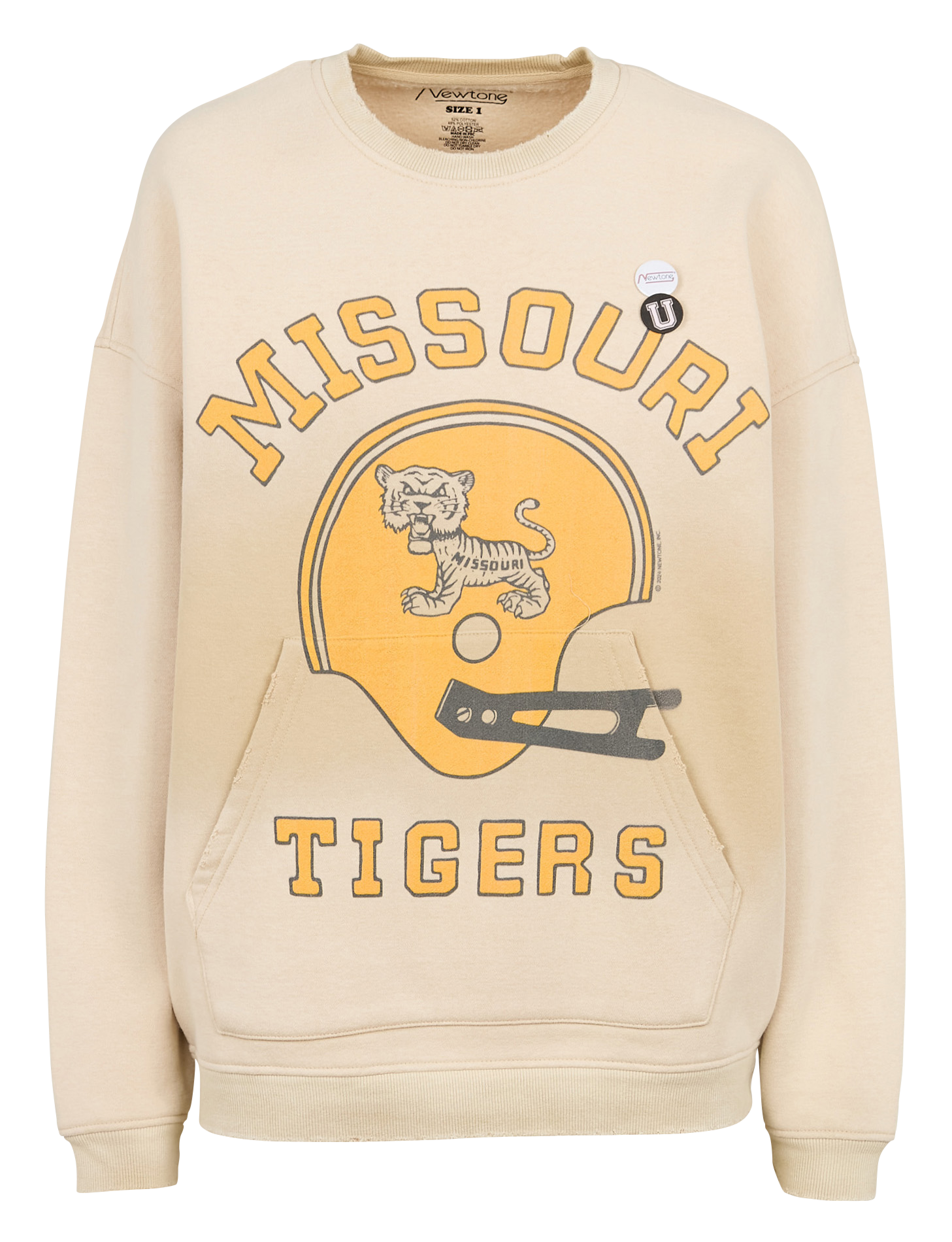 PIPER MISSOURI - Sweat ample imprimé en coton mélangé | Beige