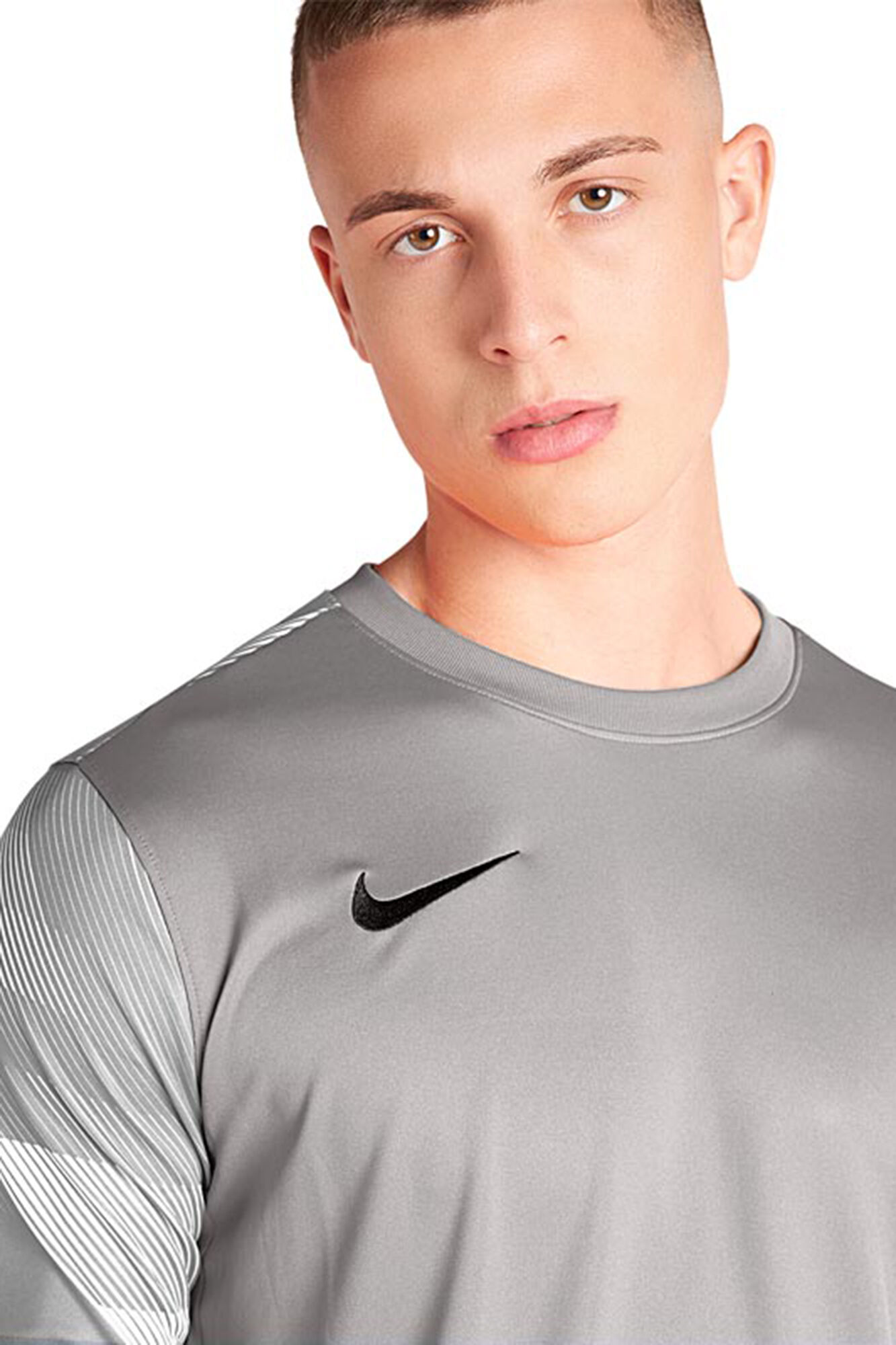 Camiseta Nike Dri-FIT de manga comprida - Cinza Médio