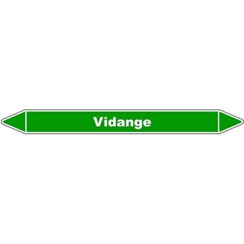 Marqueur de Tuyauterie - Vidange - NFX 08-105 - Vinyle Laminé