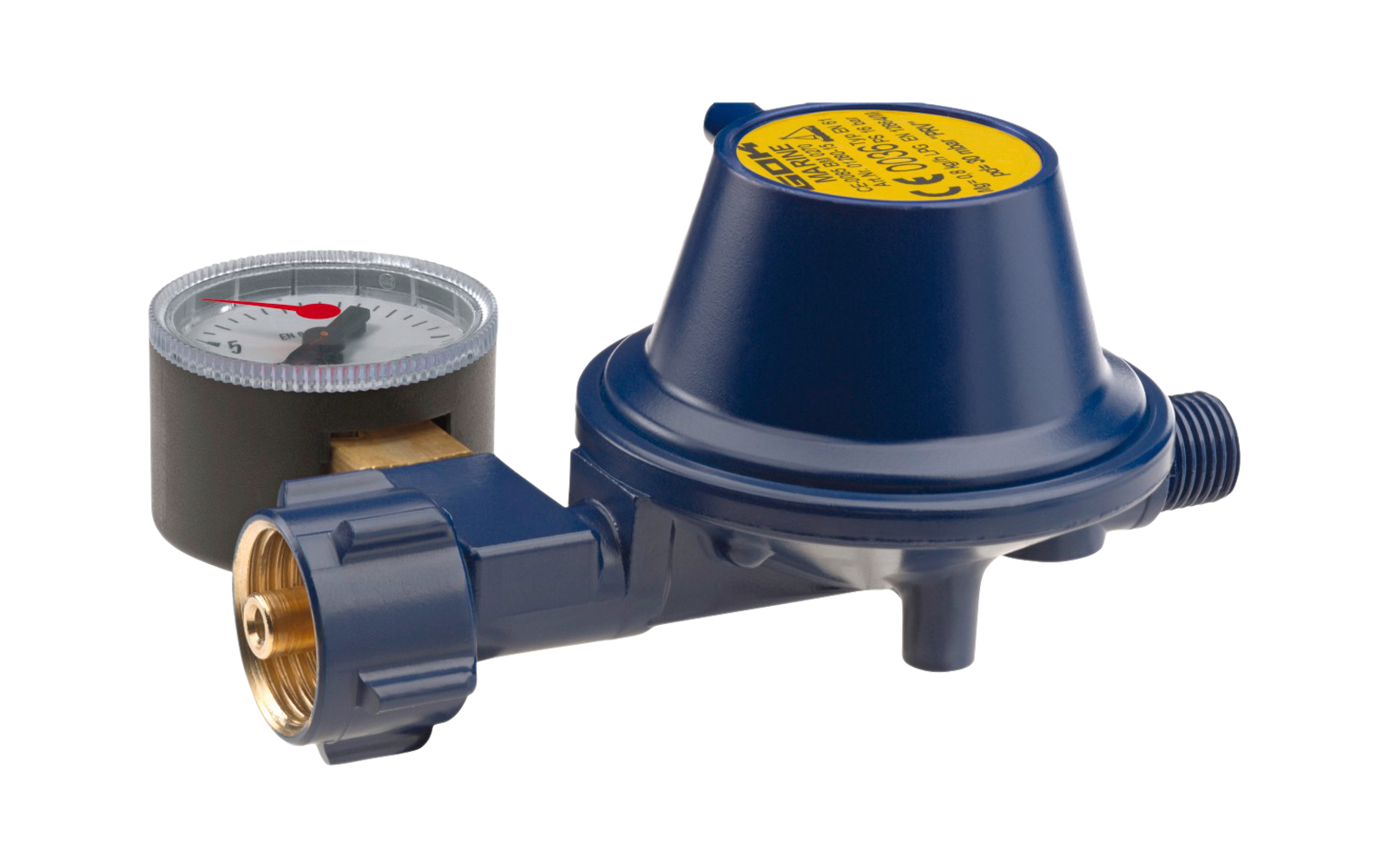 GOK Gasregler EN61-DS 1,5kg/h 30mbar  KLF x G1/4LH-KN-90G UEDS MAN MAR SV