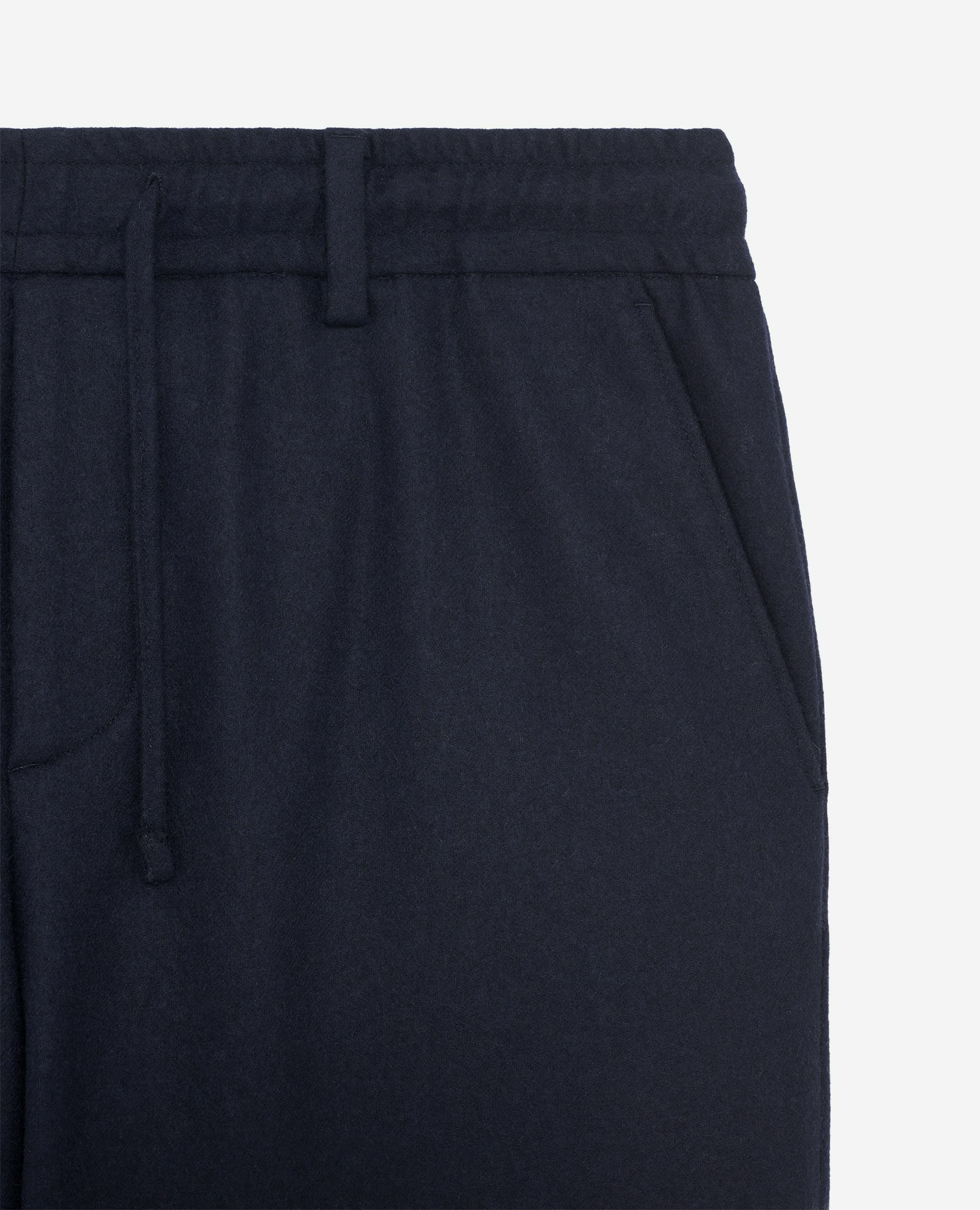 Pantalon large en laine marine