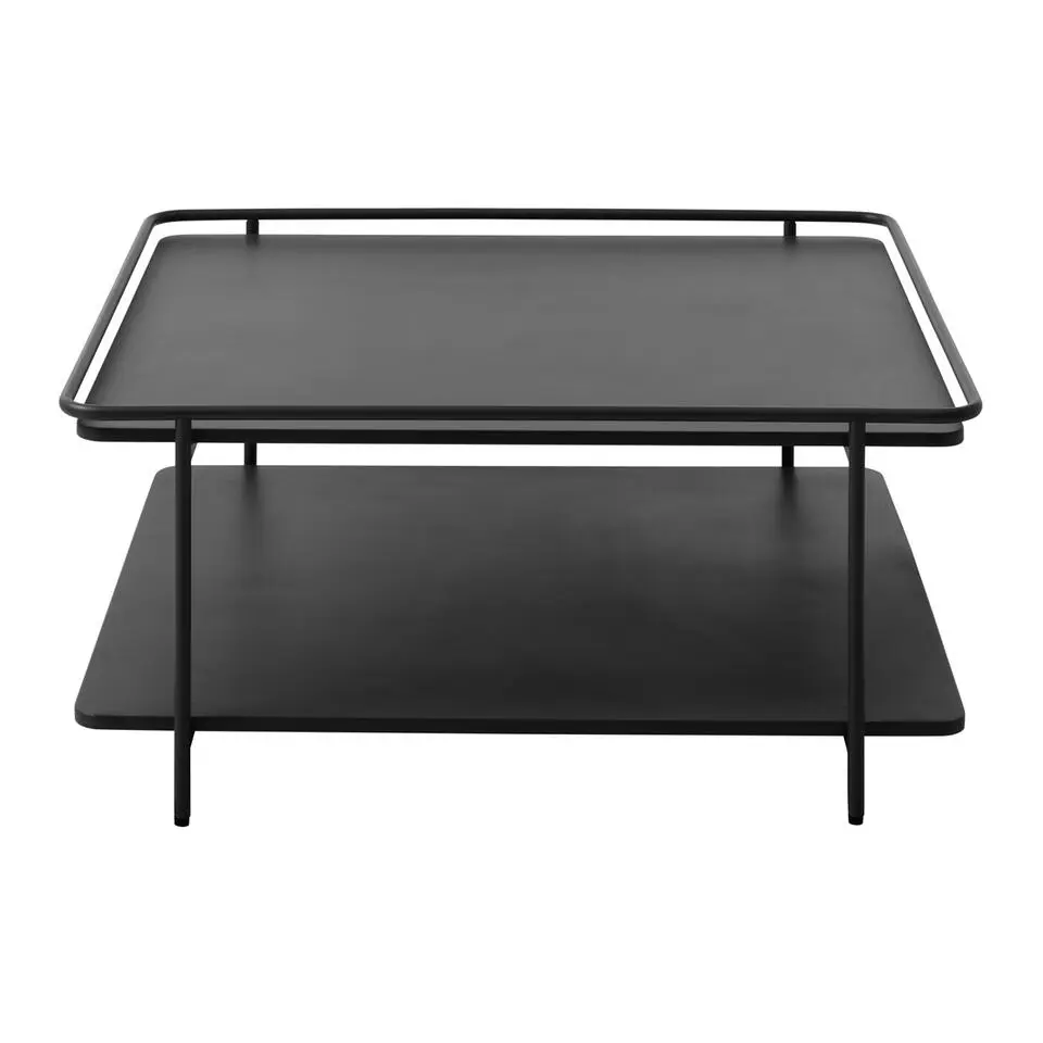Salontafel Zwart Metaal - 75x75x34,3cm - Yuba