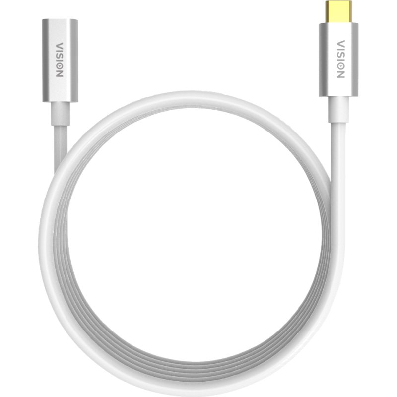Vision TC 2MUSBCEXT câble USB USB 3.2 Gen 2 (3.1 Gen 2) 2 m USB C Blanc