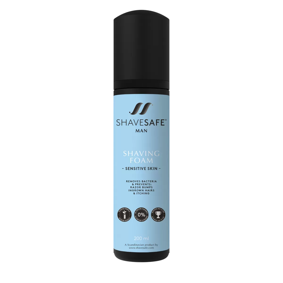 ShaveSafe Man Shaving Foam Sensitiv Skin - 200 ml.