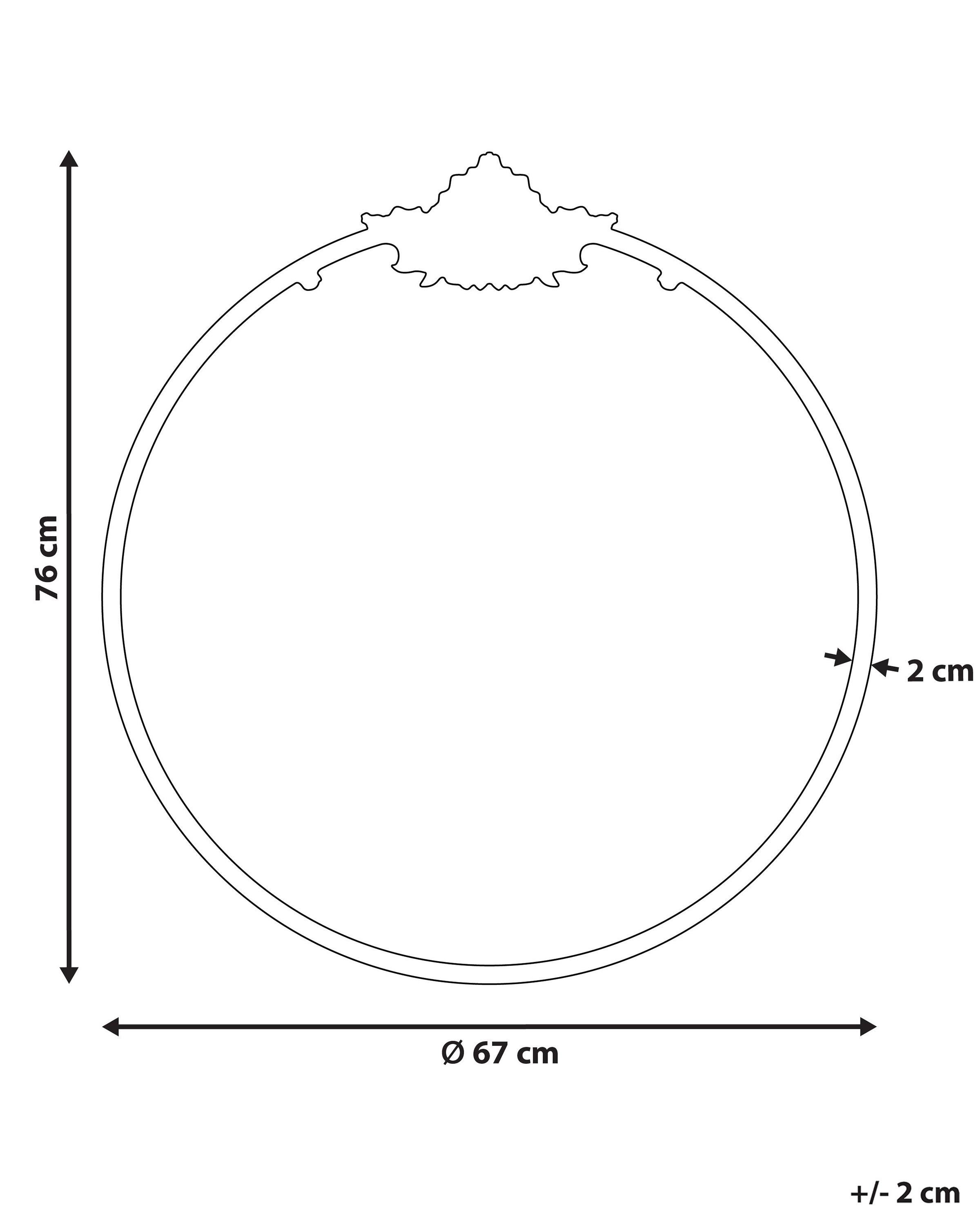 Wandspiegel SOMMANT 67 cm 76 cm Metaal Zwart